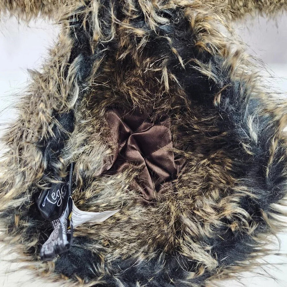 Regal Faux Fur Brown Vest w/ Hat Womens 2XL NWT - Picture 3 of 15